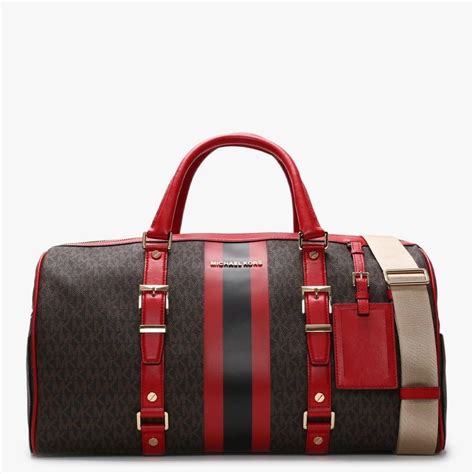 michael kors weekend bag red trim|Michael Kors weekender bag outlet.